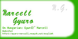marcell gyuro business card